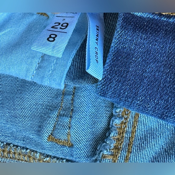 Ann Taylor Loft Skinny Crop Denim Mid Rise Stretch Blue Jeans Women’s 29/8 - Picture 2 of 8